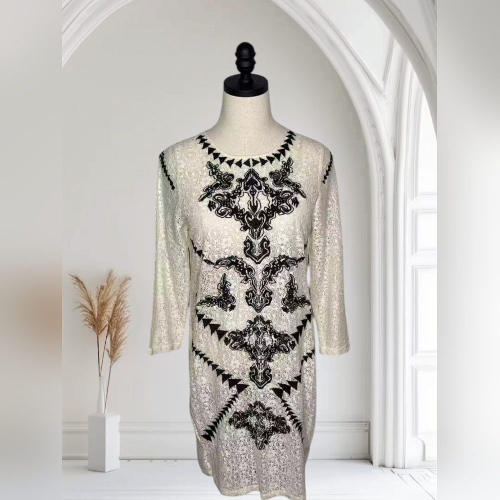 Maje Paris🔥 Embroidered French Lace Dress Sz Small. (1)